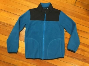 Uniqlo Kids Fleece Jacket Zipper Front Bright Blue Size 11 - Picture 1 of 5