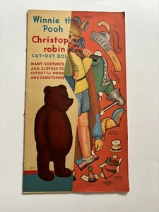 Muñecas de papel recortadas antiguas raras originales 1935 Winnie the Pooh Queen Holden - Imagen 1 de 17