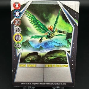 Tarjeta de puerta de metal Bakugan WINDY SUNRISE PLATEADA BA1050-GA-SM-GBL 2/48b IMPRESA - Imagen 1 de 8