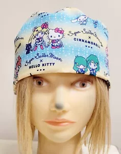 HELLO KITTY & FRIENDS LOVE WITH SAILOR MOON MEDICAL SCRUB CAP (2 SIZE SELECTION) - Picture 1 of 6