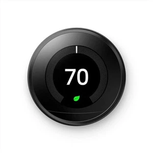 Google Nest Learning Thermostat Programmable Smart 3rd Gen T3016US - Matte Black - Picture 1 of 4