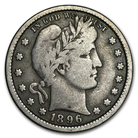 1896 Barber Quarter Fine - SKU#18757 Cover