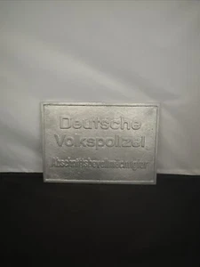 Deutsche Volkspolizei aluminum plate - Picture 1 of 4