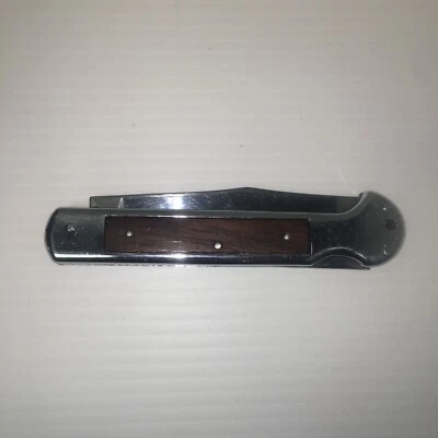 Cuchillo de Bolsillo Hoja con Bloqueo Trasero Acero Inoxidable Hecho en Japón De Colección Foto 1 de 4