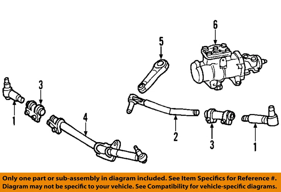 FORD OEM 99-06 F-250 Super Duty Steering Gear-Inner Tie Rod End AC3Z3A130M - Image 1 of 1