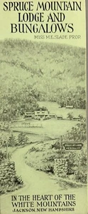 Folleto de viaje vintage Jackson New Hampshire Spruce Mountain Lodge M.E. Slade - Imagen 1 de 7