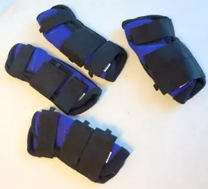 Purple Airflow Mesh Wraps Turnout Cool Protection Fly Free Legs PONY Set o/4 Bl - Picture 1 of 1