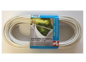 FILO STENDIBIANCHERIA mt.20 BIANCONE RIVESTITO PVC TREFOLI IN ACCIAIO OTTONATO - Foto 1 di 1