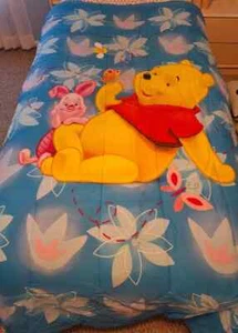 VTG Disney Winnie The Pooh & Piglet "Relaxed Buddies" Twin Comforter & Sheets - Picture 1 of 18