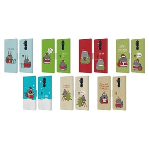 HEAD CASE DESIGNS WILBURS CHRISTMAS LEATHER BOOK CASE FOR MICROSOFT NOKIA PHONES - Picture 1 of 13