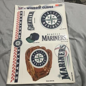 Wincraft MLB Seattle Mariners 11" x 17" Sheet of Window Clings, NEW - Picture 1 of 2