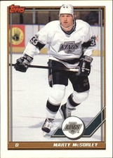 1991-92 Topps Kings Hockey Card #225 Marty McSorley