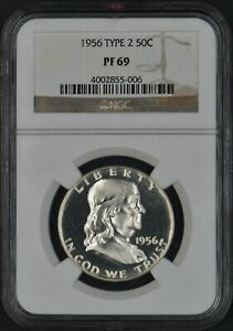 1956 Proof Ben Franklin Half Dollar NGC PF69 Type 2