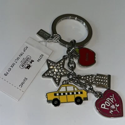 Llavero Coach Poppy New York Travel Multi Mezcla Nuevo con Etiquetas 92794 Foto 1 de 4