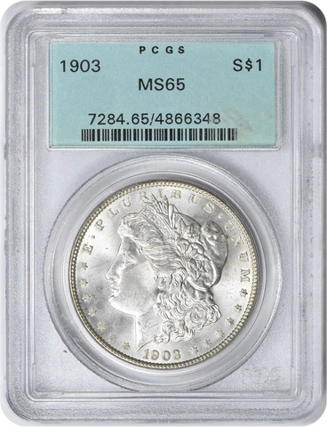 1903 Morgan Silver Dollar MS65 PCGS Cover