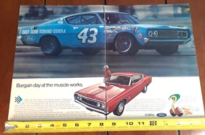 Ford Torino 1969 Cobra Richard Petty original anuncio de 2 páginas - Imagen 1 de 2
