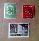 3 Briefmarken Finnland Suomi 1917 - 1939 Postfrisch U. Gestempelt