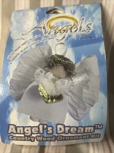 Darice “Angels Dream” Country Wood Ornament Kit Vintage NIP - Picture 1 of 5