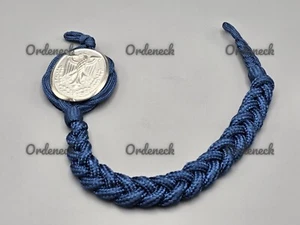BUNDESWEHR - SCHÜTZENSCHNUR - IN BLAUER AUSFÜHRUNG MIT SILBER AUFLAGE - STUFE 2 - Picture 1 of 7