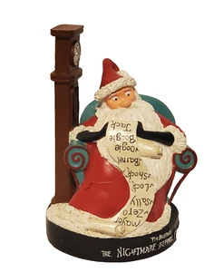 Nightmare Before Christmas Santa Figurine Naughty Nice List - Picture 1 of 8
