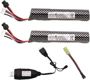 2pcs 11.1V 2000mAh 10C Gel-Gun Lipo Battery SM-2P Plug for water Splatter Ball - Picture 1 of 7