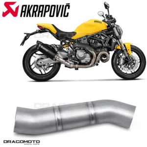 DUCATI MONSTER 821 1200 2014-2020 link pipe AKRAPOVIC Titanium RC L-D12SO2 - Picture 1 of 9