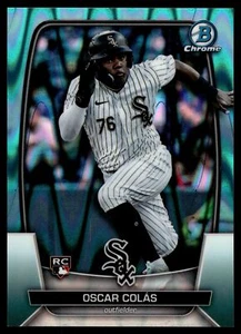 2023 Bowman Chrome OSCAR COLAS AQUA RAYWAVE REFRACTOR 24/199 WHITE SOX RC #20 - Picture 1 of 2