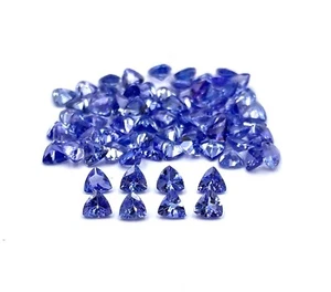 Natural Tanzanite Trillion Cut Loose Gemstone Lot 21 Pcs 3.75 MM 4 CT - Picture 1 of 8