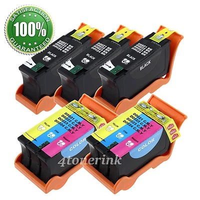 5pk Series 21/22/23/24 Ink Cartridges Black/Color for Dell V515w V313w V313 - Image 1 of 3