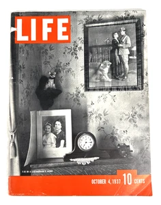 Vintage Life Magazine Published October 4th, 1937, Cover Separated, Free Ship - Bild 1 von 12