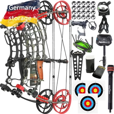 30-60lbs Compoundbogen Stahlkugel Pfeil Dual-use Angeln Jagd Bogenschießen Bogen - Bild 1 von 4