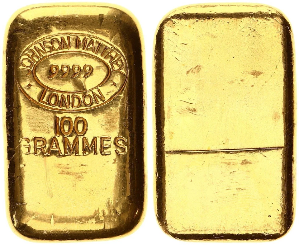 England - London 100 G Gold Bullion Without Year Johnson Matthey 100 Gram 133118 - Image 1 of 1