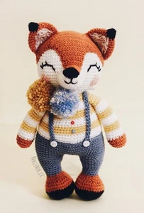 Häkelpuppe Felix der Fuchs Handarbeit Strickpuppe - Bild 1 von 11