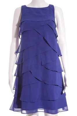 DEBENHAMS Volantkleid Damen Kleid Gr. DE 34 blau Elegant - Bild 1 von 4