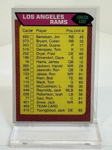 Lista de verificación Topps 463 1976 Los Angeles Rams sin marcar - Imagen 1 de 2