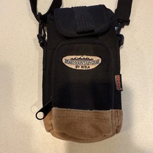 RYKA Bear Mountain Canvas Suede Crossbody Day Hike Camera Phone Bag - Picture 1 of 8