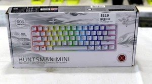 Razer Huntsman Mini 60% Optical Gaming Keyboard Mercury (Linear Red Switch) - Picture 1 of 6