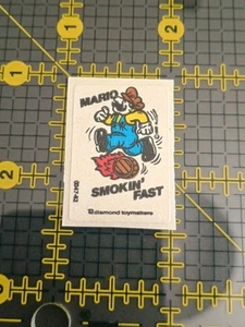 Vintage Stickers Mario Bros Scratch And Sniff Sticker VTG 80s MATTE Cedar Wood - Picture 1 of 2