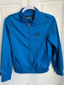 Vintage80s/90's Members Only Bomber Racer Blue Boys Jacket Sz 10/12 - Picture 1 of 7