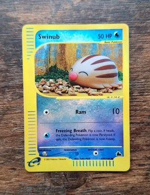 Swinub Reverse Holo Card Aquapolis Karte 107/147 Pokémon 2003 WOTC Piloswine - Bild 1 von 4