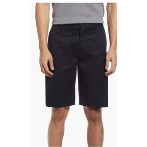 Nordstrom Mens Shop Non-Iron Stretch Athletic Fit Cotton Shorts in Black 38 $60 - Picture 1 of 7
