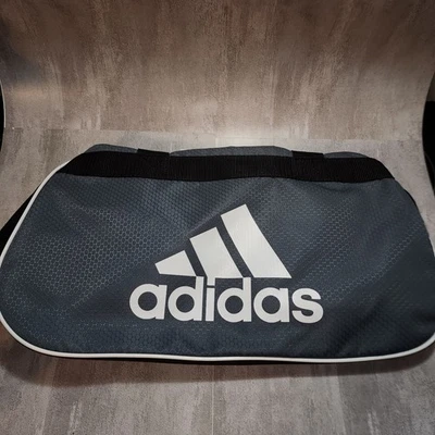 Adidas Diablo Small II Hex Solid Duffel Gym Bag Unisex Gray Black White Nwt - Image 1 of 4