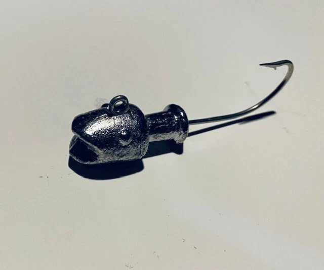 JIGS TACKLE 10 Pack Unpainted Hot Lips ( Smiling Bill ) Jig Heads 2/2.5/3oz w/ Mustad Hooks