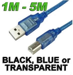 Printer Cable USB 2.0 Type A Male to B for HP Canon Dell Brother Epson Xerox 3m - Picture 1 of 14