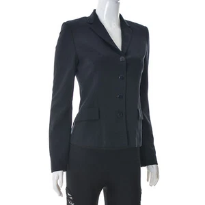 Giacca blazer donna Piazza Sempione taglia 40 blu navy lana formale business - Foto 1 di 7