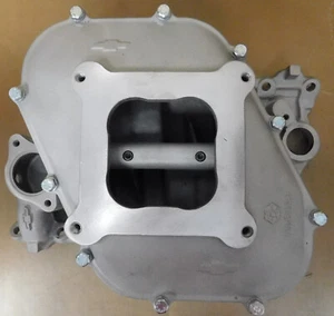 GM Performance 10051125/26 SB Chevy 90*V6 Bowtie Raised Runner Intake, Aluminum - Picture 1 of 7