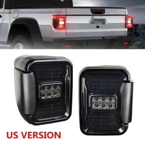 Pair US LED Brake Tail Lights Side Signal Reverse Lamps For Jeep Gladiator JT - Foto 1 di 11