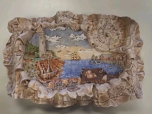 Hershey Molds 1985 Lighthouse Water Scene Clock - Picture 1 of 5