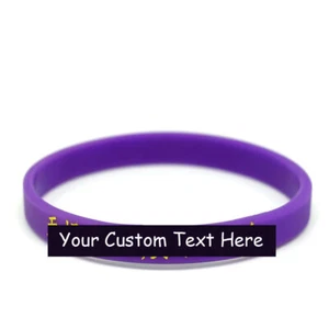 Ultra Thin Personalized Silicone Bracelets Custom Rubber Wristbands Events Gifts - Picture 1 of 28