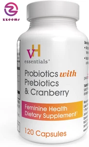 Probiotics with Prebiotics and Cranberry Feminine Health Supplement 120 Capsules - Picture 1 of 12